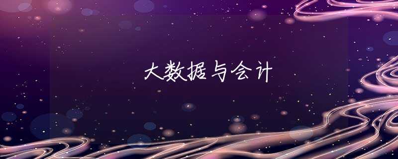 大数据与会计
