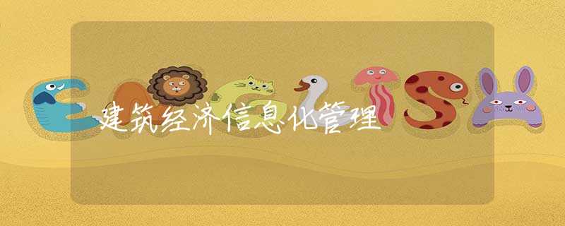 建筑经济信息化管理