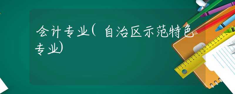 会计专业(自治区示范特色专业)