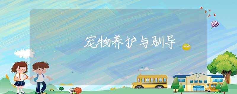 宠物养护与驯导