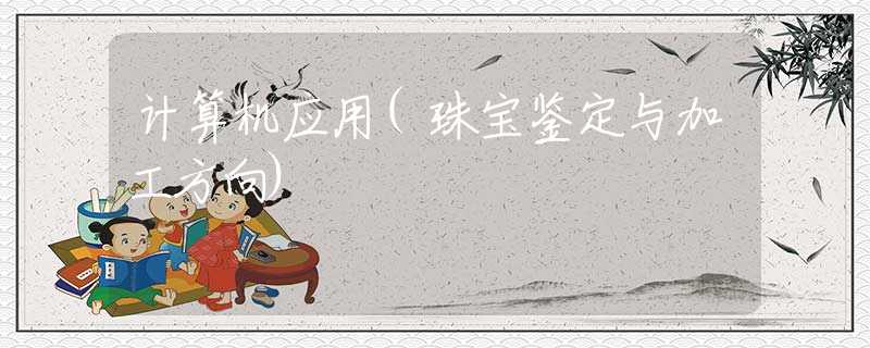 计算机应用(珠宝鉴定与加工方向)
