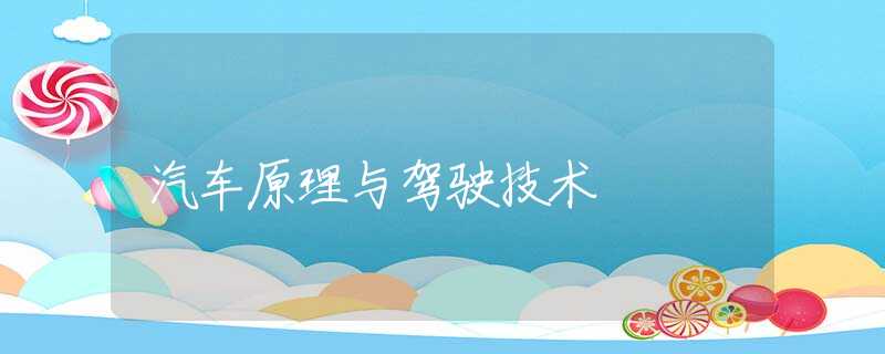 汽车原理与驾驶技术
