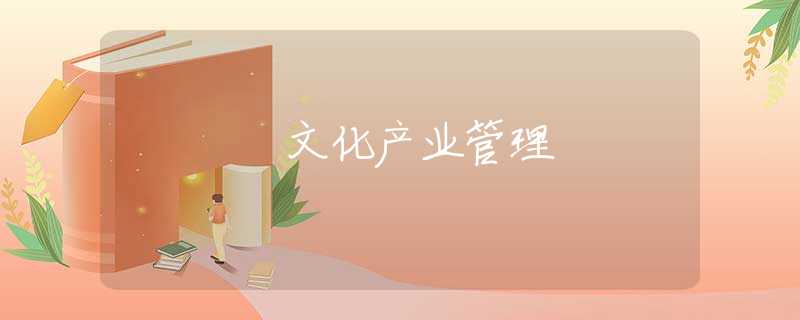 文化产业管理 文化产业管理