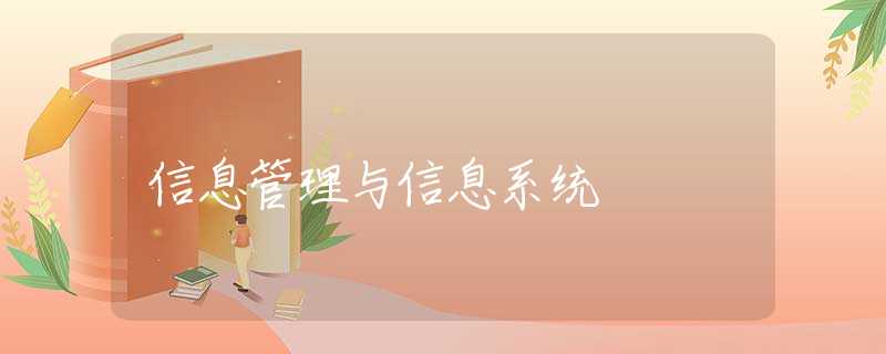 信息管理与信息系统