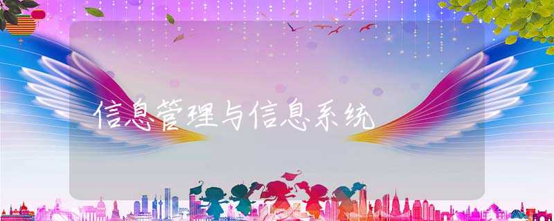 信息管理与信息系统 信息管理与信息系统
